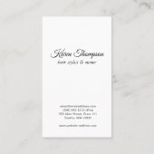 Gouden Geborsteld Leren Salon Visitekaartje (Achterkant)