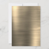 Gouden Geborsteld Metaal Schrift Bruiloft Kaart (Achterkant)