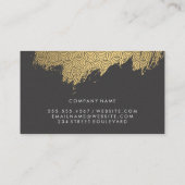 Gouden geborsteld wervelpatroon visitekaartje (Achterkant)