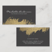 Gouden geborsteld wervelpatroon visitekaartje (Voorkant / Achterkant)