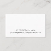 Gouden Geborstelde Marmeren Achtergrond Visitekaartje (Achterkant)