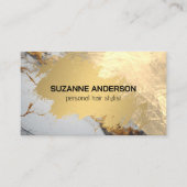 Gouden Geborstelde Marmeren Achtergrond Visitekaartje (Voorkant)