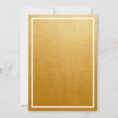 Gouden Geborstelde Metalen Bruiloftschrift Kaart (Achterkant)