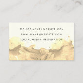 Gouden Geborstelde Waterkleur Textuur Visitekaartje (Achterkant)