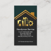 Gouden gebouw Rooftop Roofer Visitekaartje (Voorkant)