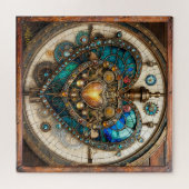 Gouden Gebrandschilderd Glas Hart Steampunk Serie Legpuzzel (Horizontaal)