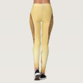 Gouden Gebroken Hart Kunst Leggings (Achterkant)