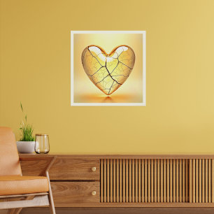 Gouden Gebroken Hart Kunst Poster