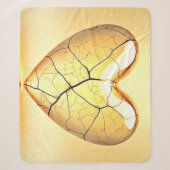 Gouden Gebroken Hart Kunst Sherpa Deken (Voorkant)