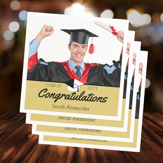 Gouden Geel Afstuderen feestklas van 20xx Servet