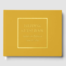 Gouden Geel Eenvoudige Gestileerde Lettering Weddi