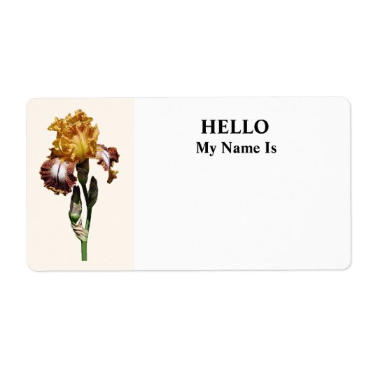 Gouden Geel en Bronzen Iris Etiket (Voorkant)