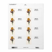 Gouden Geel en Bronzen Iris Etiket (Full Sheet)