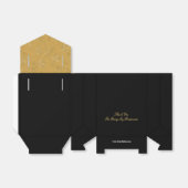 Gouden Geel en Zwart Huwelijksgunst Geschenkdoos Bedankdoosjes (Uitgevouwen)