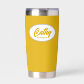 Gouden Geel Gestileerde Bruidsmeisje Geïsoleerde Drinkbeker (Voorkant)