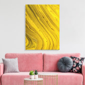 Gouden Geel Marmer Abstracte Vloeibare Kunst Canvas Afdruk (Insitu (Woonkamer))