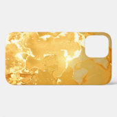 Gouden Geel Marmeren Inktpatroon Case-Mate iPhone Case (Achterkant (horizontaal))