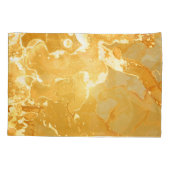 Gouden Geel Marmeren Inktpatroon Kussensloop (Achterkant)