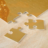 Gouden Geel Marmeren Inktpatroon Legpuzzel (Zijkant)