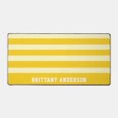 Gouden Geel & Pastel Gele Strepen Patroonnaam Bureaumat (Voorkant)