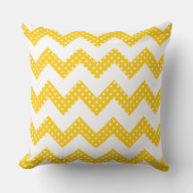 Gouden geel witte Stippen Chevron Decoratief Kusse