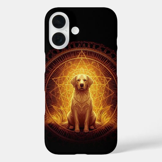 Gouden Geest Hond binnen Heilige Geometrie Case-Mate iPhone Case (Achterkant)