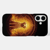 Gouden Geest Hond binnen Heilige Geometrie Case-Mate iPhone Case (Achterkant (horizontaal))