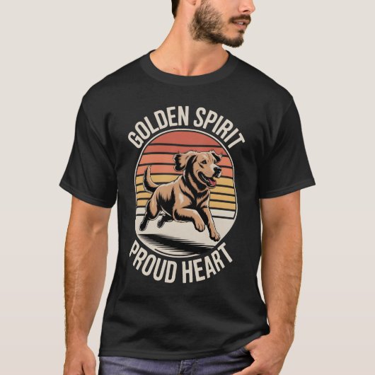 Gouden Geest Trots Hart Ontwerp T-shirt (Voorkant)