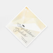 Gouden Gefeliciteerd Afstuderen Servet (Hoek)