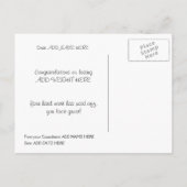 Gouden Gefeliciteerd Weight Loss Award Certificaat Briefkaart (Achterkant)