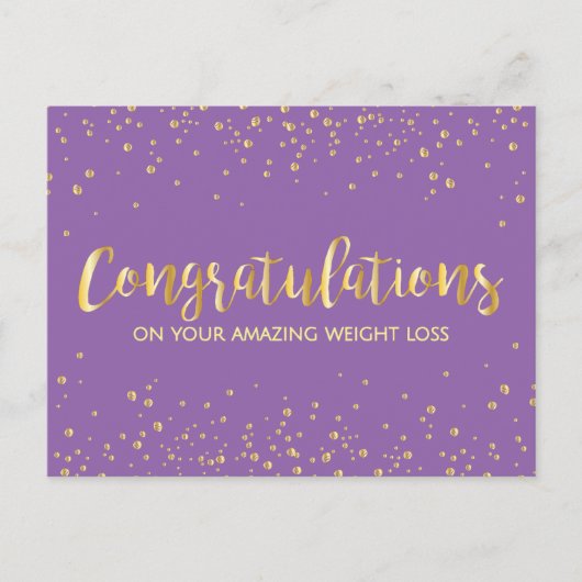 Gouden Gefeliciteerd Weight Loss Award Certificaat Briefkaart (Voorkant)