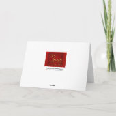 Gouden Geit Chinese Vietnamese Lunar Nieuwjaarskaa Feestdagen Kaart (Achterkant)