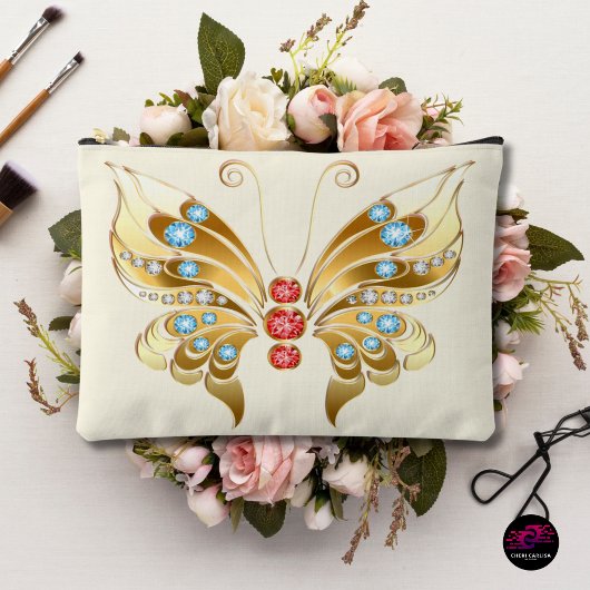 Gouden Gejuweelde Vlinder Etui