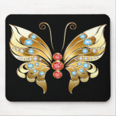 Gouden Gejuweelde Vlinder Muismat (Voorkant)