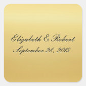 Gouden gekleurde bruiloft zegel (Voorkant)