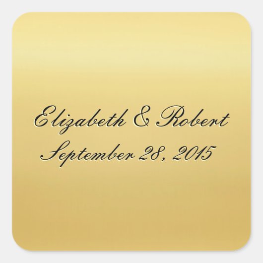 Gouden gekleurde bruiloft zegel (Voorkant)