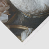 Gouden gekroonde zwaan met bloemen Decoupage Tissuepapier (Detail)