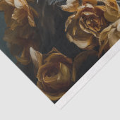 Gouden gekroonde zwaan met gele bloemen Decoupage Tissuepapier (Detail)