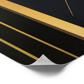 Gouden Gelaagde Geometrie Poster (Hoek)