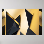 Gouden Gelaagde Geometrie Poster (Voorkant)