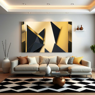 Gouden Gelaagde Geometrie Poster
