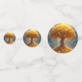 Gouden geldboom Gouden munten Confetti (Achterkanten)