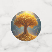 Gouden geldboom Gouden munten Confetti (Kleine voorkant)