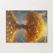 gouden geldboom gouden munten legpuzzel (Horizontaal)