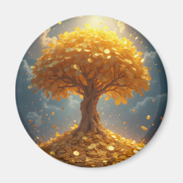 gouden geldboom gouden munten magneet