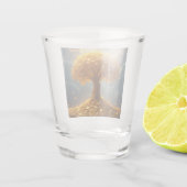 Gouden geldboom Gouden munten Shot Glas (Achterkant)