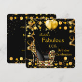 Gouden Gele Balloons op hoog niveau Kaart (Voorkant / Achterkant)