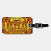 Gouden Gele Baseball Handschoen Art Print Bagagelabel (Voorkant horizontaal)