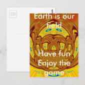 Gouden Gele Baseball Handschoen Art Print Briefkaart (Voorkant / Achterkant)