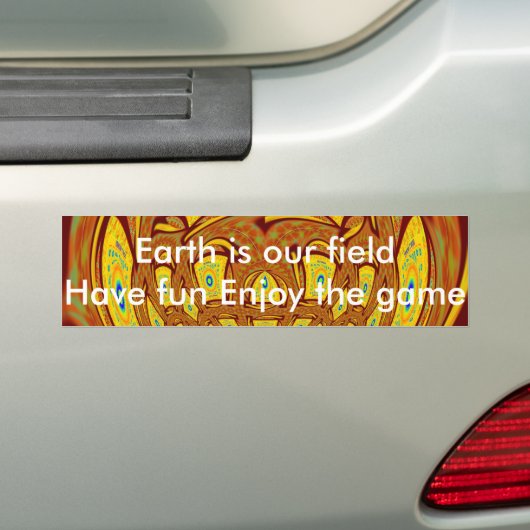 Gouden Gele Baseball Handschoen Art Print Bumpersticker (Op auto)